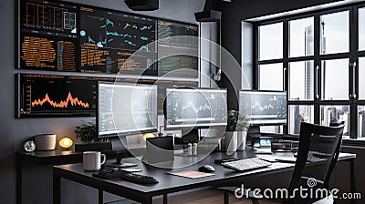 Strategic Control: Dashboards in a Professional Setting Stock Photo