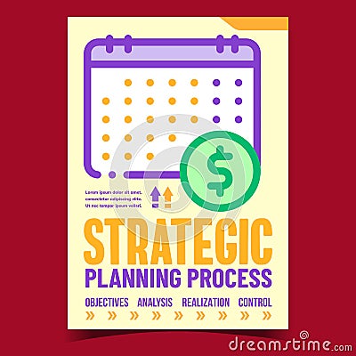 Strategic Planning Process Promo Banner Vector Vector Illustration