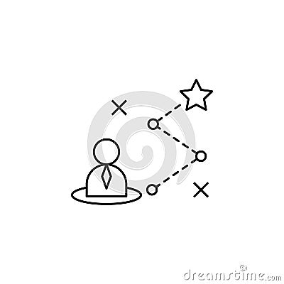 Strategic, roadmap, plan, star icon. Element of life coach icon Stock Photo