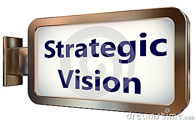 Strategic Vision on billboard background Stock Photo