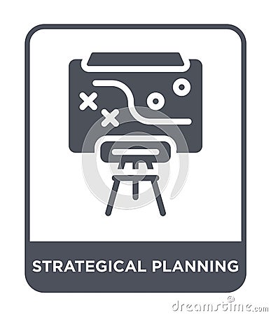 strategical planning icon in trendy design style. strategical planning icon isolated on white background. strategical planning Vector Illustration