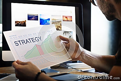 Strategy Analysis Planning Vision Business Success Concept Stock Photo