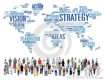 Strategy Analysis World Vision Mission Planning Concept Stock Photo