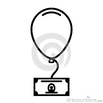 Currency inflation and monetary policy Vector Illustration