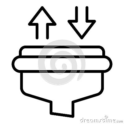 Strategy funnel icon outline vector. Business diagram Stock Photo