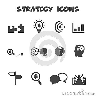 Strategy icons Vector Illustration