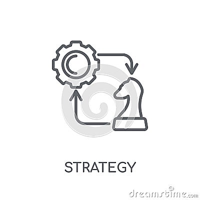 strategy Management linear icon. Modern outline strategy Managem Vector Illustration