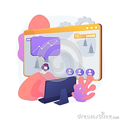 Strategy online games abstract concept vector illustration. Vector Illustration