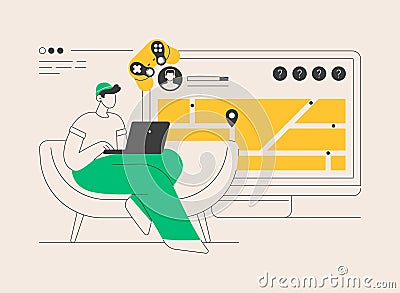 Strategy online games abstract concept vector illustration. Vector Illustration