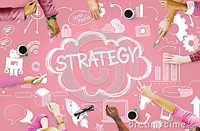 Strategy Online Social Media Networking Marketing Concept Stock Photo