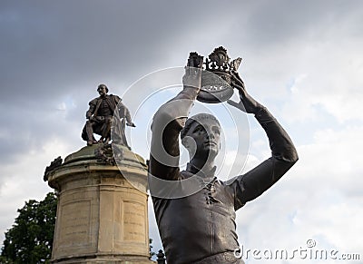 Stratford-upon-Avon, UK - Statue of William Shakespeare`s Prince Hal Stock Photo