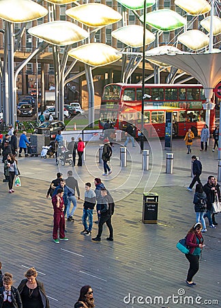 Stratford international train and tube station, london Editorial Stock Photo