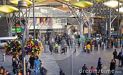 Stratford international train and tube station, one of the biggest transport junction of London and UK. Editorial Stock Photo