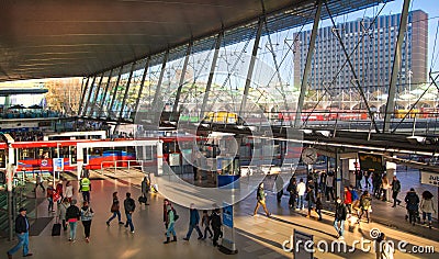 Stratford international train and tube station, one of the biggest transport junction of London and UK. Editorial Stock Photo