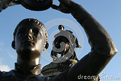 Stratford, The Shakespeare Statue Stock Photo