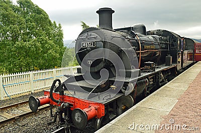 Steam Engine Train Strathspey Railway Scotland Editorial Stock Photo