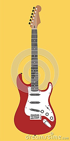 stratocaster guitar Vector Illustration