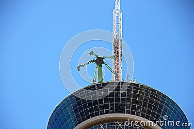 The Stratosphere Tower,now STRAT Hotel, Casino and Skypod and the 9th-tallest freestanding structure Editorial Stock Photo