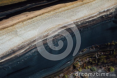 Stratum of Earth crust in cross-section, abstract background Stock Photo