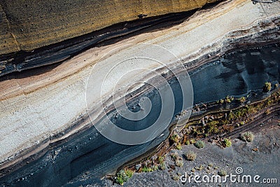 Stratum of Earth crust in cross-section, abstract background Stock Photo