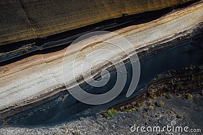 Stratum of Earth crust in cross-section, abstract background Stock Photo