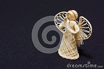 Straw angel Stock Photo