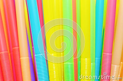 Straw straws drinking plastic colourful background group object Stock Photo