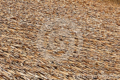 Straw Thatched Roof Stock Photo