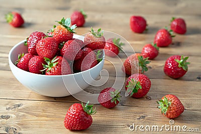 Bowl of Strawbarries Stock Photo