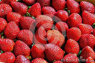 Strawberries background Stock Photo