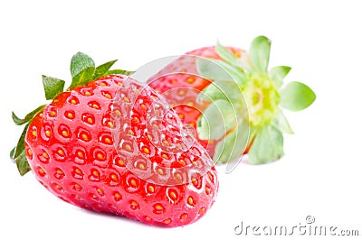 Strawberries fruits isolated Stock Photo