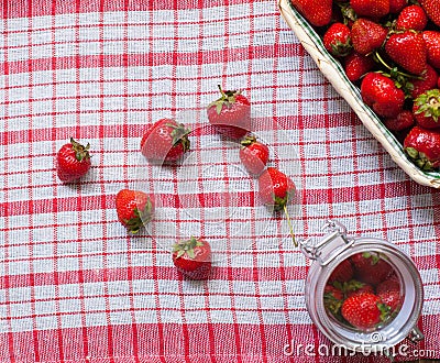 Strawberries on the tableclose Stock Photo