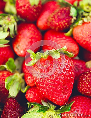 Raw strawberry stack fresh berry food Stock Photo