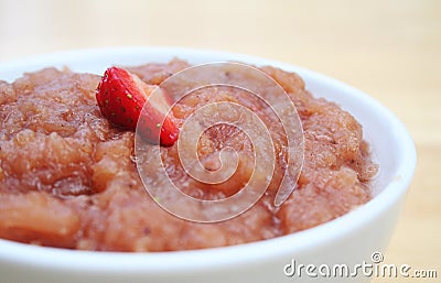Strawberry Applesauce Stock Photo