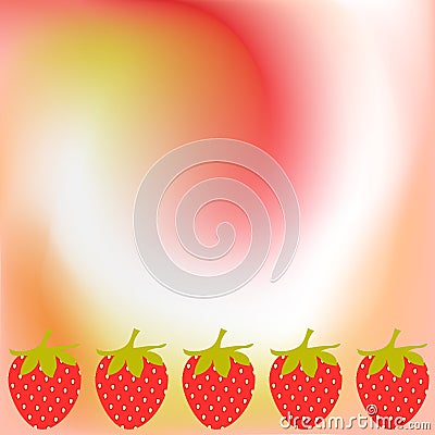 Strawberry background Vector Illustration