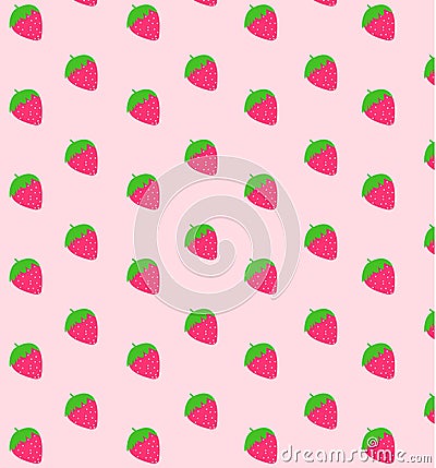 Strawberry background Vector Illustration