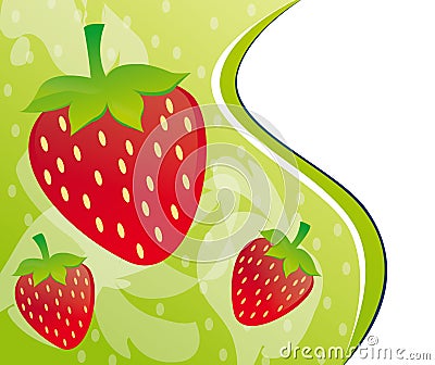 Strawberry background design Stock Photo