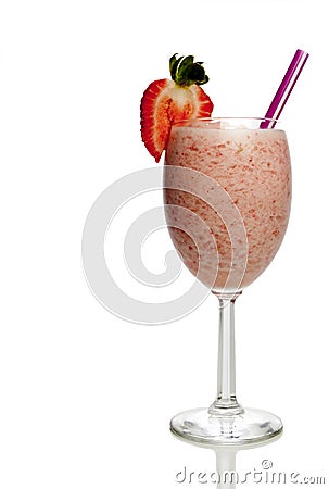 Strawberry Banana Smoothie Stock Photo