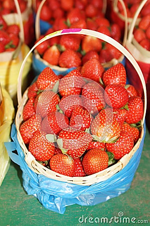Strawberry Basket Stock Photo