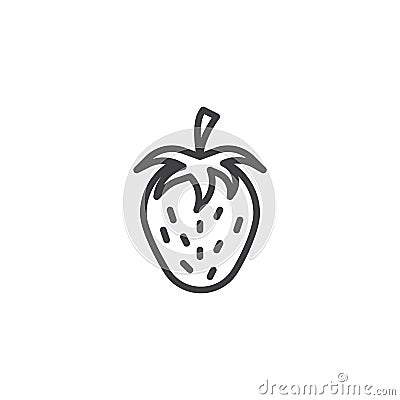 Strawberry berry line icon Vector Illustration