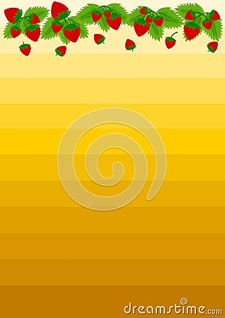 Strawberry Border Vector Illustration