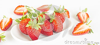 Strawberry bowl detail Stock Photo