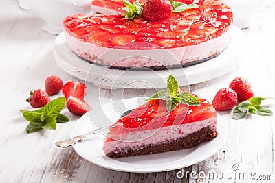 The Strawberry cake Stock Photo