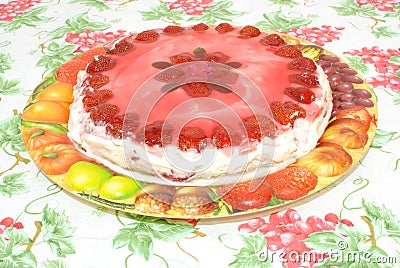 Strawberry cake Stock Photo