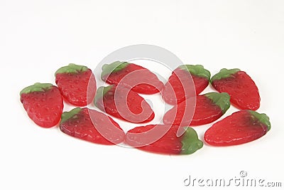 Strawberry candy sweets Stock Photo