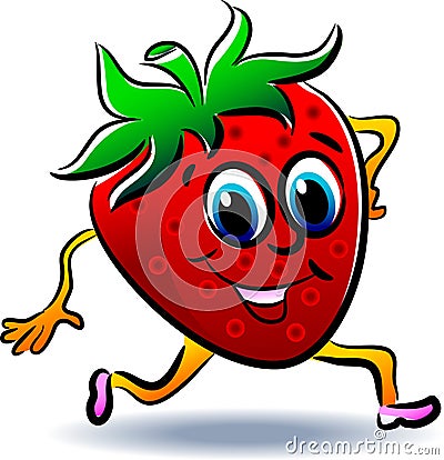 Strawberry cartoon Vector Illustration