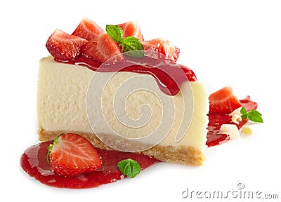 Strawberry cheesecake Stock Photo