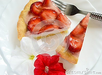 Strawberry cheesecake Stock Photo
