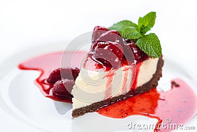 Strawberry cheesecake Stock Photo