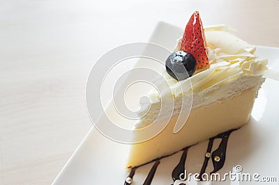 Strawberry cheesecake Stock Photo